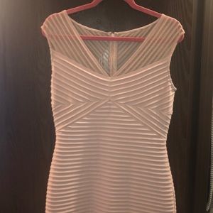 Blush body con dress